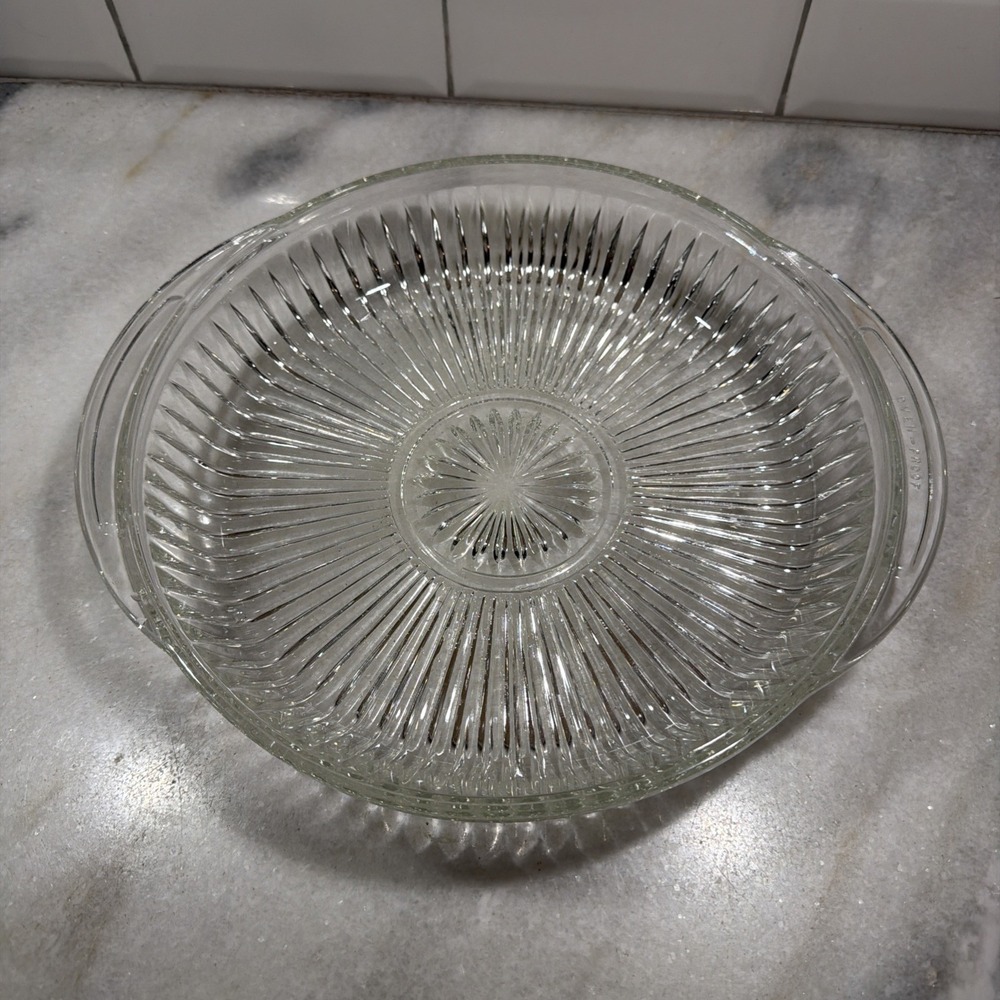 Vtg Anchor Hocking Queen Mary Oven-Proof Pie/quiche Dish. 10"x 2" GW995